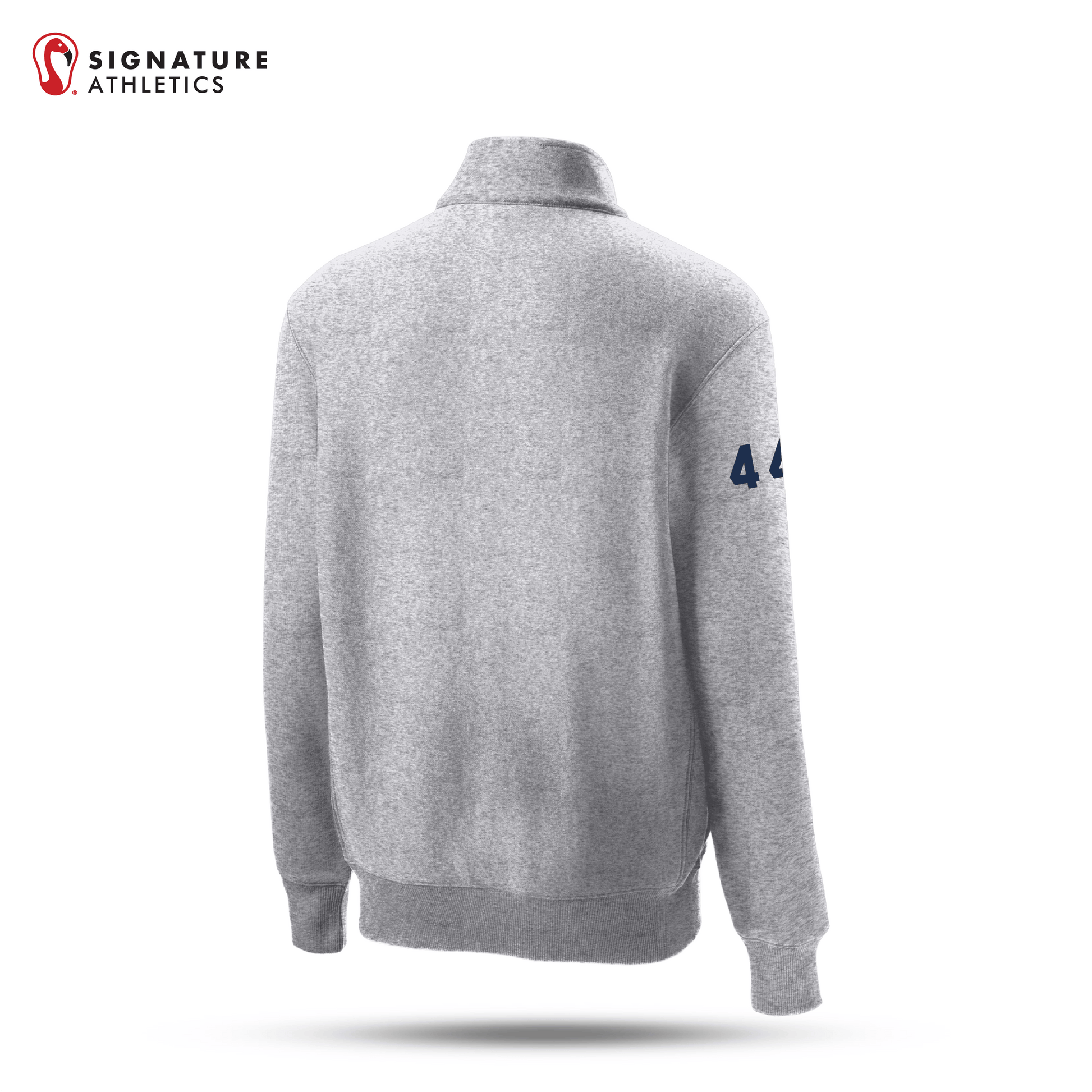Shrewsbury Basketball Men's Sport-Tek Super Heavyweight Q Zip Athletic Heather Pullover Sweatshirt Number Signature Lacrosse