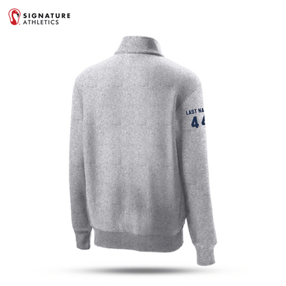 Shrewsbury Basketball Men's Sport-Tek Super Heavyweight Q Zip Athletic Heather Pullover Sweatshirt Number and Name Signature Lacrosse