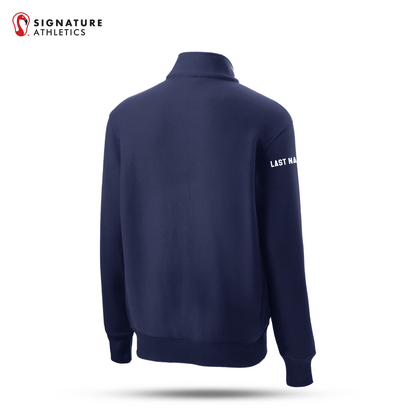 Shrewsbury Basketball Men's Sport-Tek Super Heavyweight Q Zip Navy Pullover Sweatshirt Name Signature Lacrosse