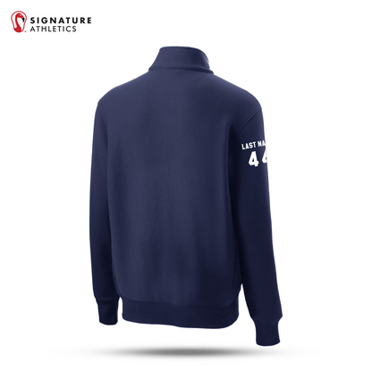 Shrewsbury Basketball Men's Sport-Tek Super Heavyweight Q Zip Navy Pullover Sweatshirt Number and Name Signature Lacrosse