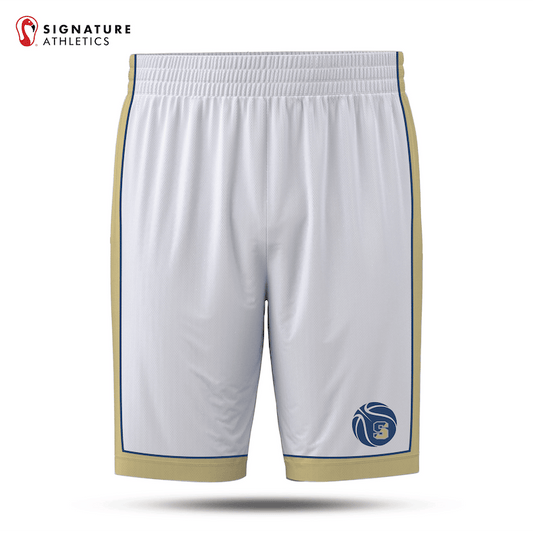 Shrewsbury Basketball Men's White Game Shorts Signature Lacrosse