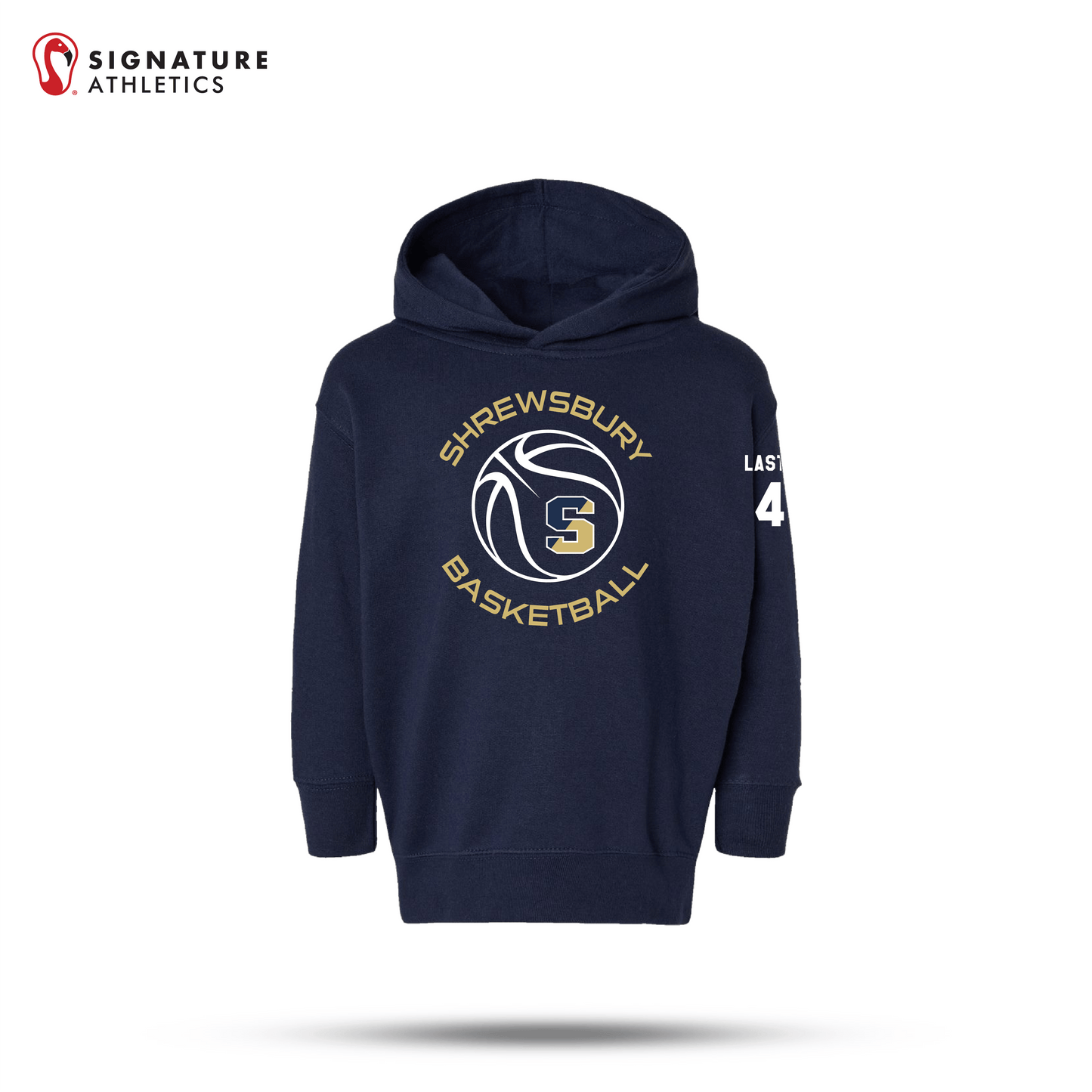 Shrewsbury Basketball Rabbit Skins Toddler Pullover Fleece Hoodie (Name & Number): Shrewsbury Basketball Signature Lacrosse