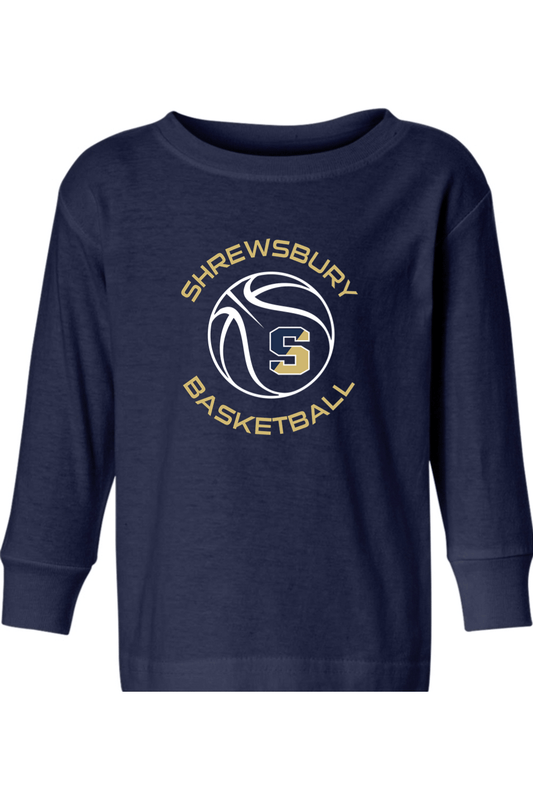 Shrewsbury Basketball Toddler Long Sleeve T-Shirt Signature Lacrosse