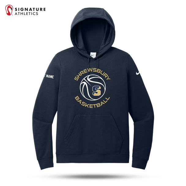 Shrewsbury Basketball Women's Nike Club Fleece Sleeve Swoosh Pullover Hoodie Name Signature Lacrosse