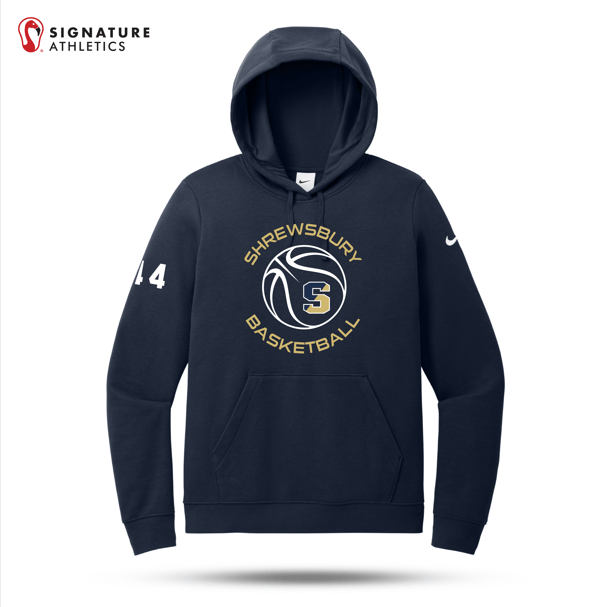 Shrewsbury Basketball Women's Nike Club Fleece Sleeve Swoosh Pullover Hoodie Number Signature Lacrosse