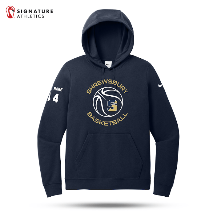 Shrewsbury Basketball Women's Nike Club Fleece Sleeve Swoosh Pullover Hoodie Number and Name Signature Lacrosse