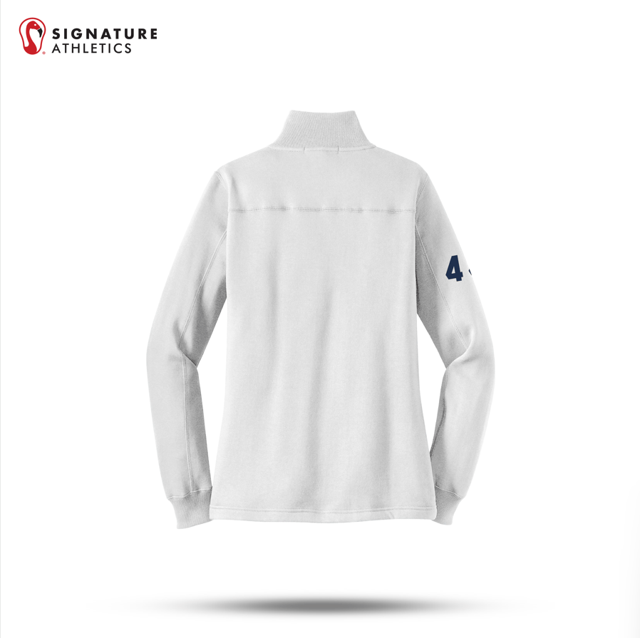 Shrewsbury Basketball Women's Sport-Tek Q Zip White Sweatshirt Number Signature Lacrosse