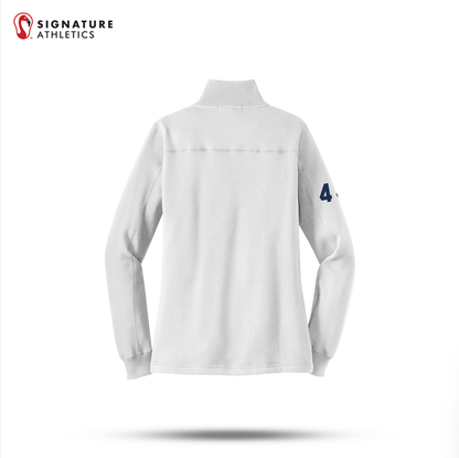Shrewsbury Basketball Women's Sport-Tek Q Zip White Sweatshirt Number Signature Lacrosse