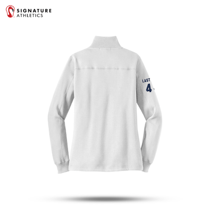 Shrewsbury Basketball Women's Sport-Tek Q Zip White Sweatshirt Number and Name Signature Lacrosse