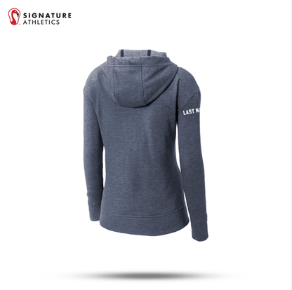 Shrewsbury Basketball Women's Sport-Tek Women's PosiCharge True Navy Heather Tri-Blend Wicking Fleece Full-Zip Hooded Jacket Name Signature Lacrosse
