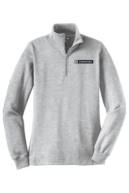 Signature Athletics Adult Women's Embroidered Quarter-Zip Pullover Signature Lacrosse