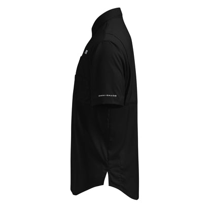 Signature HQ Men’s Embroidered Columbia Short Sleeve Button Shirt Signature Lacrosse