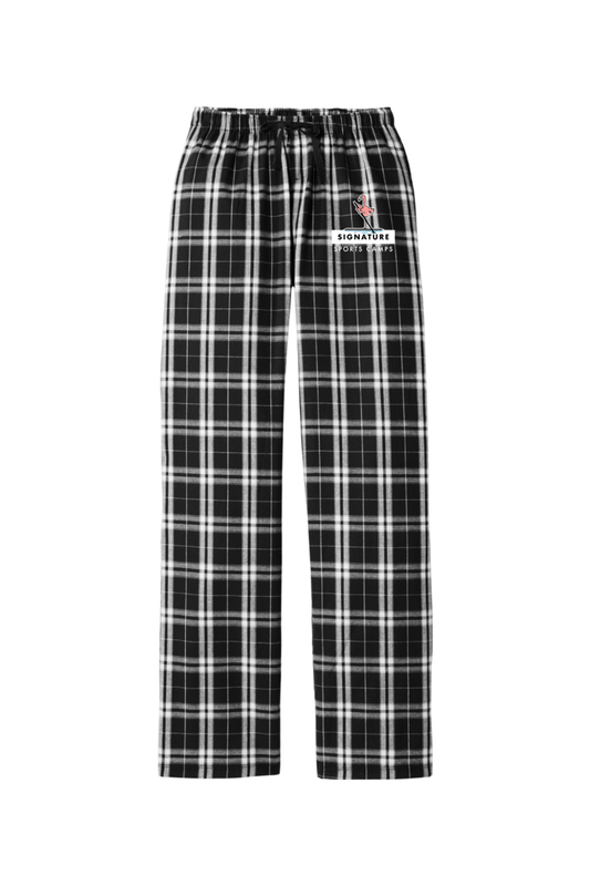 Signature Sports Camps Adult Women's Flannel Plaid Pants Signature Lacrosse