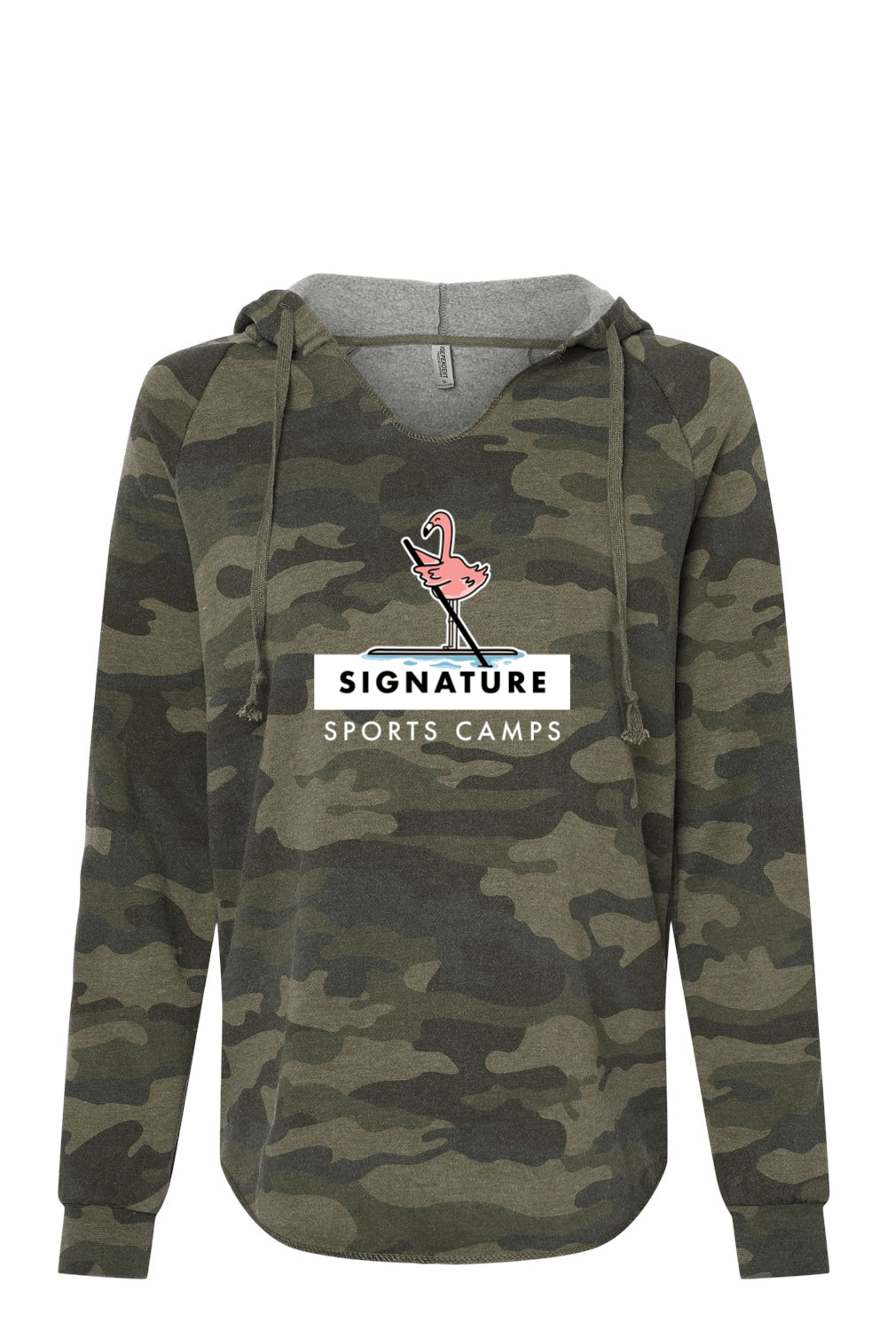 Signature Sports Camps Independent Trading Co. Women’s Lightweight California Wave Wash Hooded Sweatshirt Signature Lacrosse
