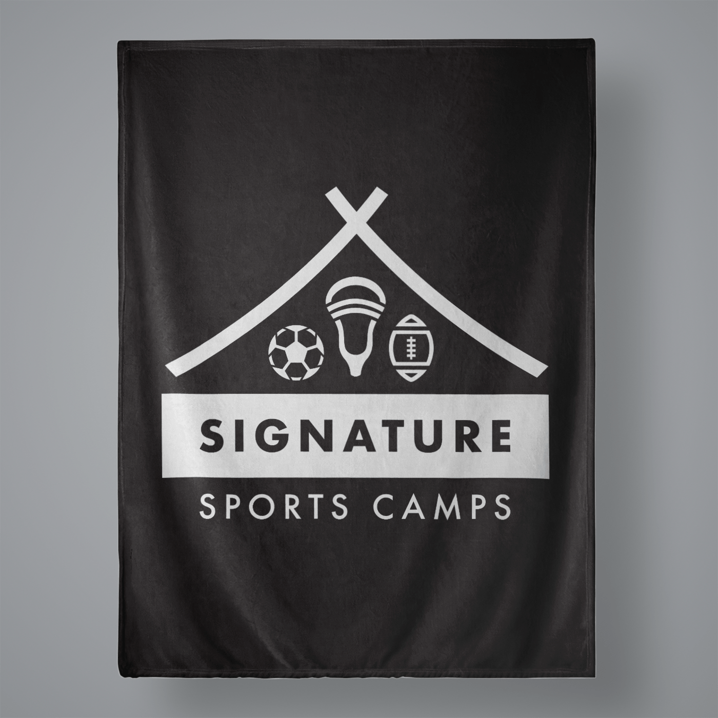 Signature Sports Camps Large Plush Throw Blanket Signature Lacrosse