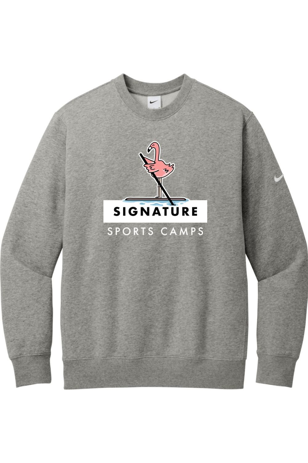 Signature Sports Camps Nike Club Fleece Sleeve Swoosh Crew Signature Lacrosse
