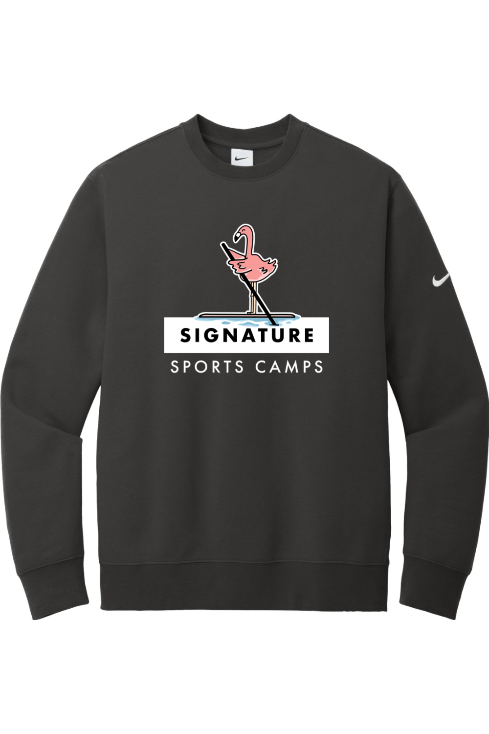 Signature Sports Camps Nike Club Fleece Sleeve Swoosh Crew Signature Lacrosse