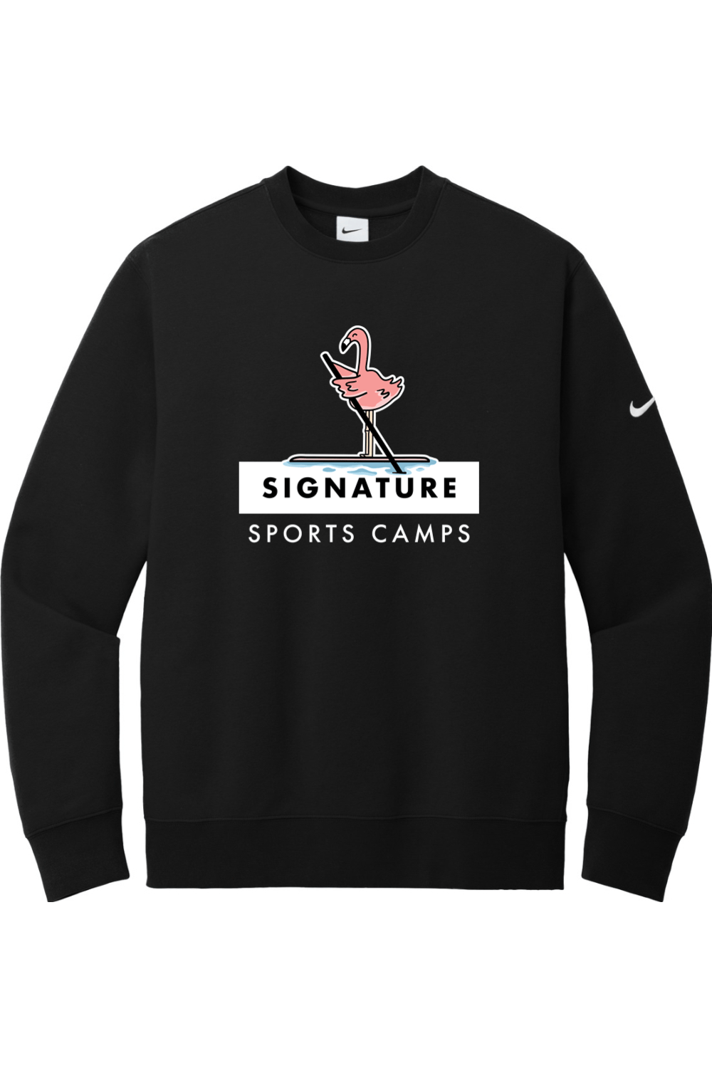 Signature Sports Camps Nike Club Fleece Sleeve Swoosh Crew Signature Lacrosse