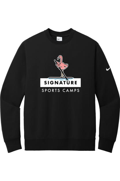 Signature Sports Camps Nike Club Fleece Sleeve Swoosh Crew Signature Lacrosse