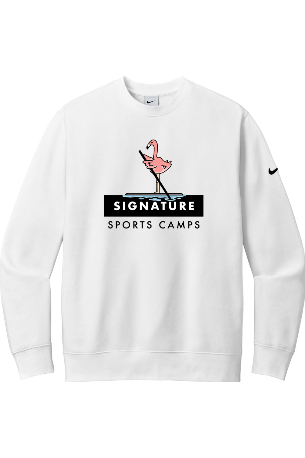 Signature Sports Camps Nike Club Fleece Sleeve Swoosh Crew Signature Lacrosse