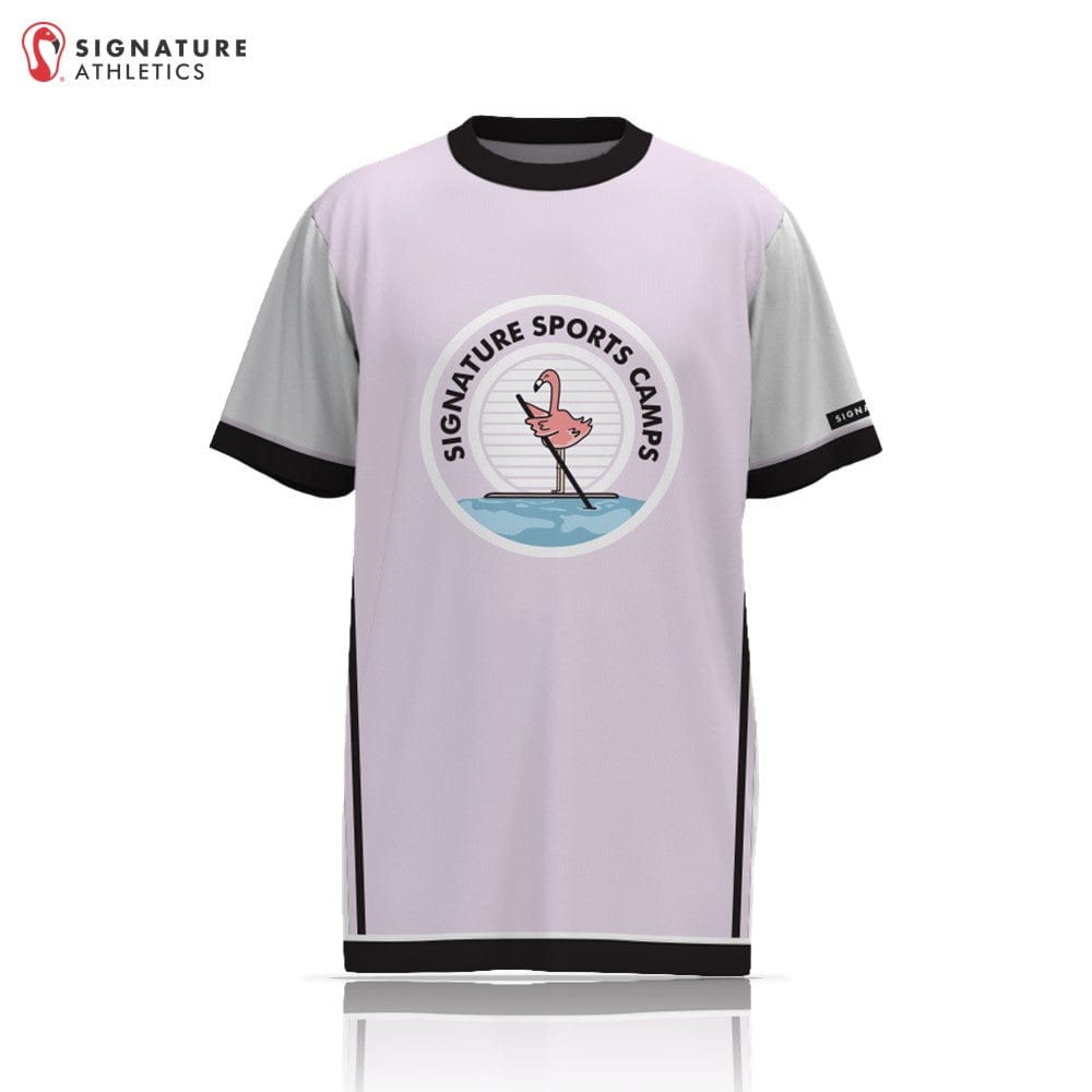 Signature Sports Camps Pink Short Sleeve Tech Tee Signature Lacrosse