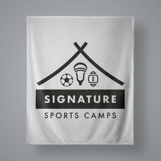 Signature Sports Camps Small Plush Throw Blanket Signature Lacrosse