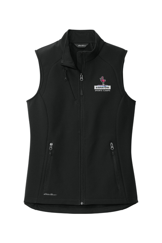 Signature Sports Camps Women's Embroidered Eddie Bauer Ladies Stretch Soft Shell Vest Signature Lacrosse