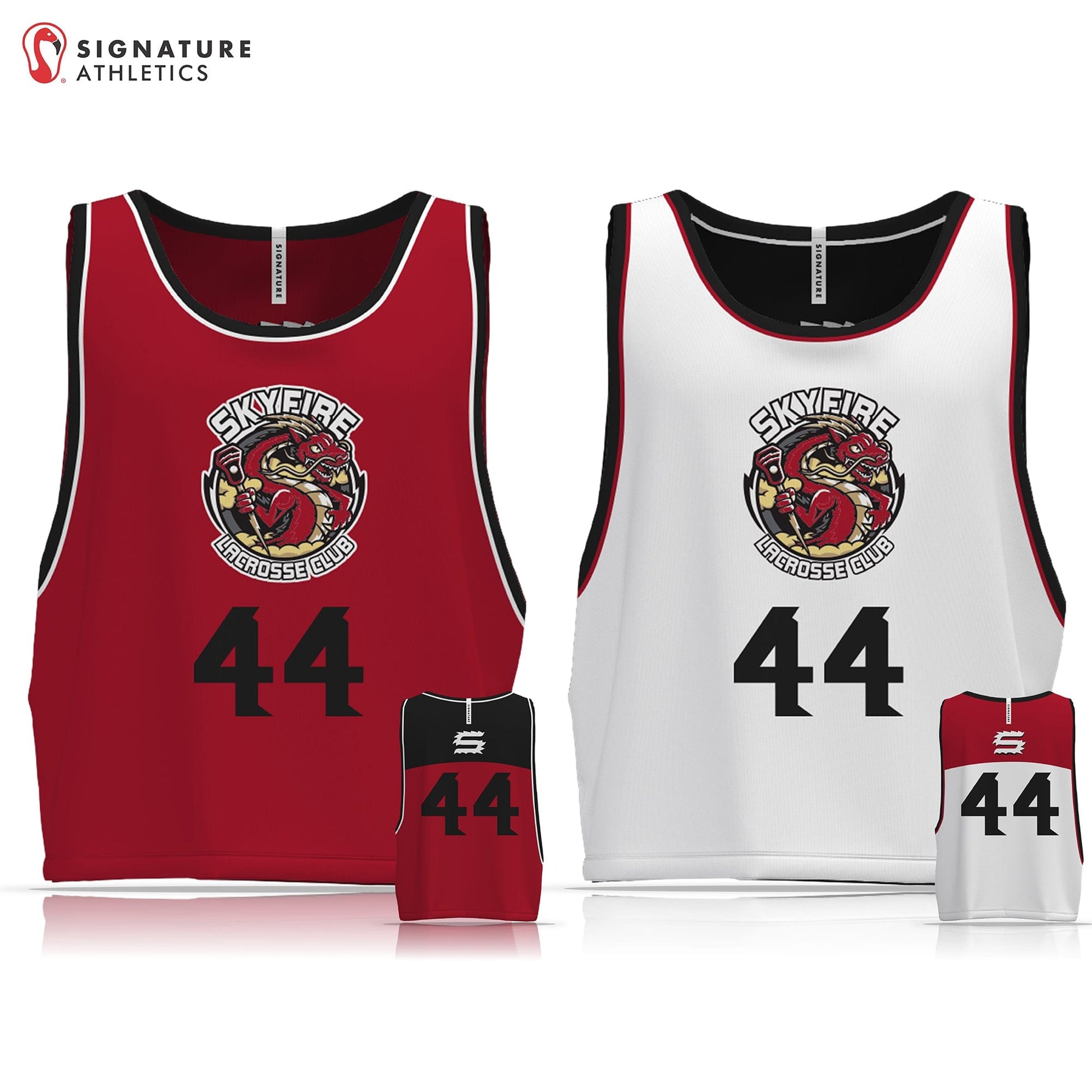 Skyfire Lacrosse Men's Reversible Game Pinnie: Skyfire LC Signature Lacrosse