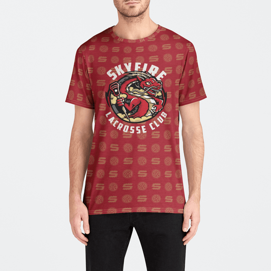 SkyFire LC Adult Sublimated Athletic T-Shirt (Men's) Signature Lacrosse