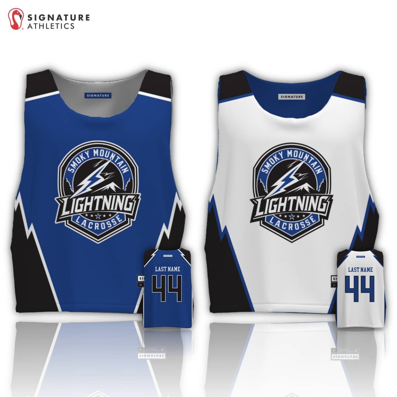 Smoky Mountain Lacrosse Men's Player Reversible Pinnie: 10U Signature Lacrosse