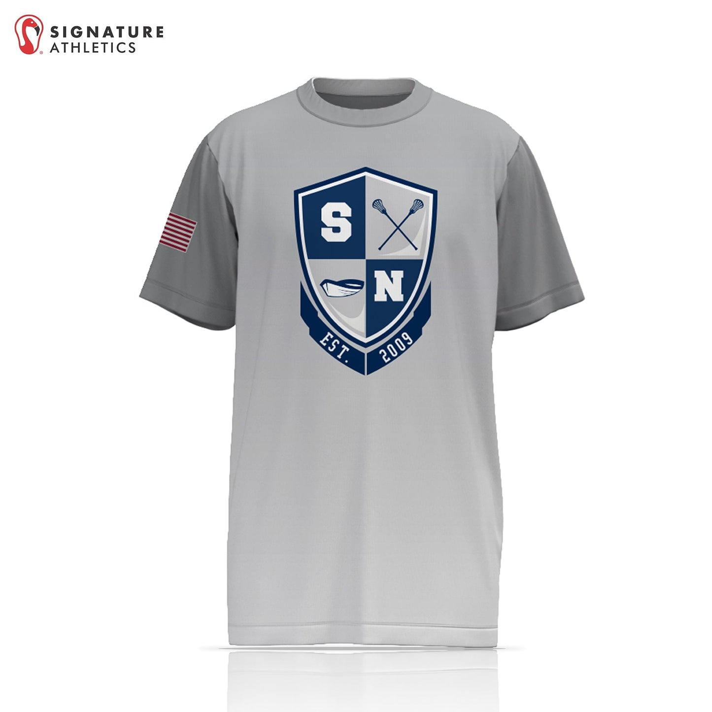 SNYL Team Swag Store Women's Performance Short Sleeve Shooter Shirt (Sold Seperately):Girls U13 Signature Lacrosse
