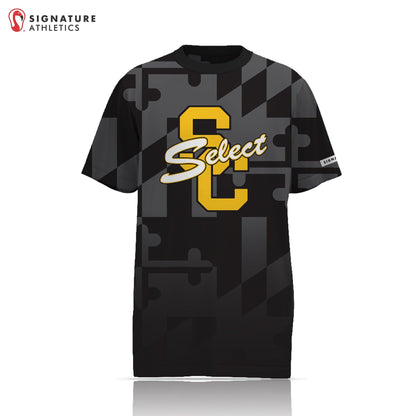 South Carroll Lacrosse Men's Black w/ Flag Short Sleeve Tech Tee Signature Lacrosse