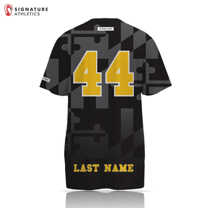 South Carroll Lacrosse Men's Black w/ Flag Short Sleeve Tech Tee Signature Lacrosse