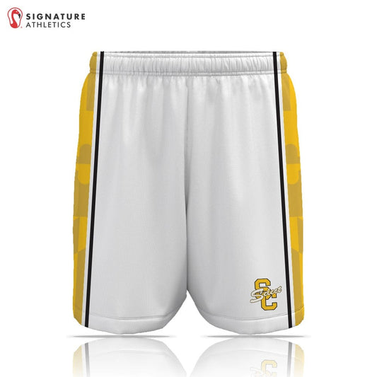 South Carroll Lacrosse Men's White Game Shorts: South Carroll Signature Lacrosse