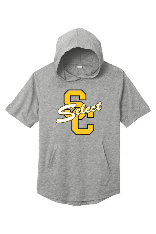 South Carroll Lacrosse Tri-Blend Wicking Short Sleeve Hoodie Signature Lacrosse