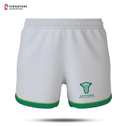 South Florida Lacrosse Women's White Game Shorts: South Florida Lacrosse Signature Lacrosse