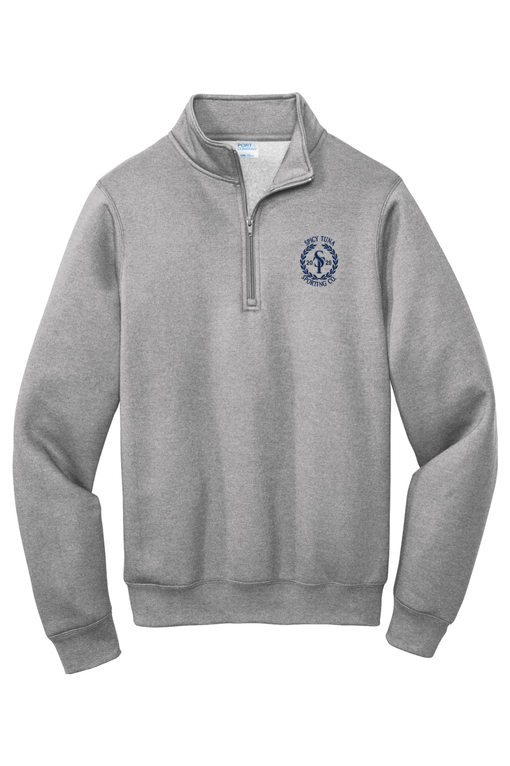 Spicy Tuna Port & Company Core Fleece 1/4-Zip Pullover Sweatshirt Signature Lacrosse