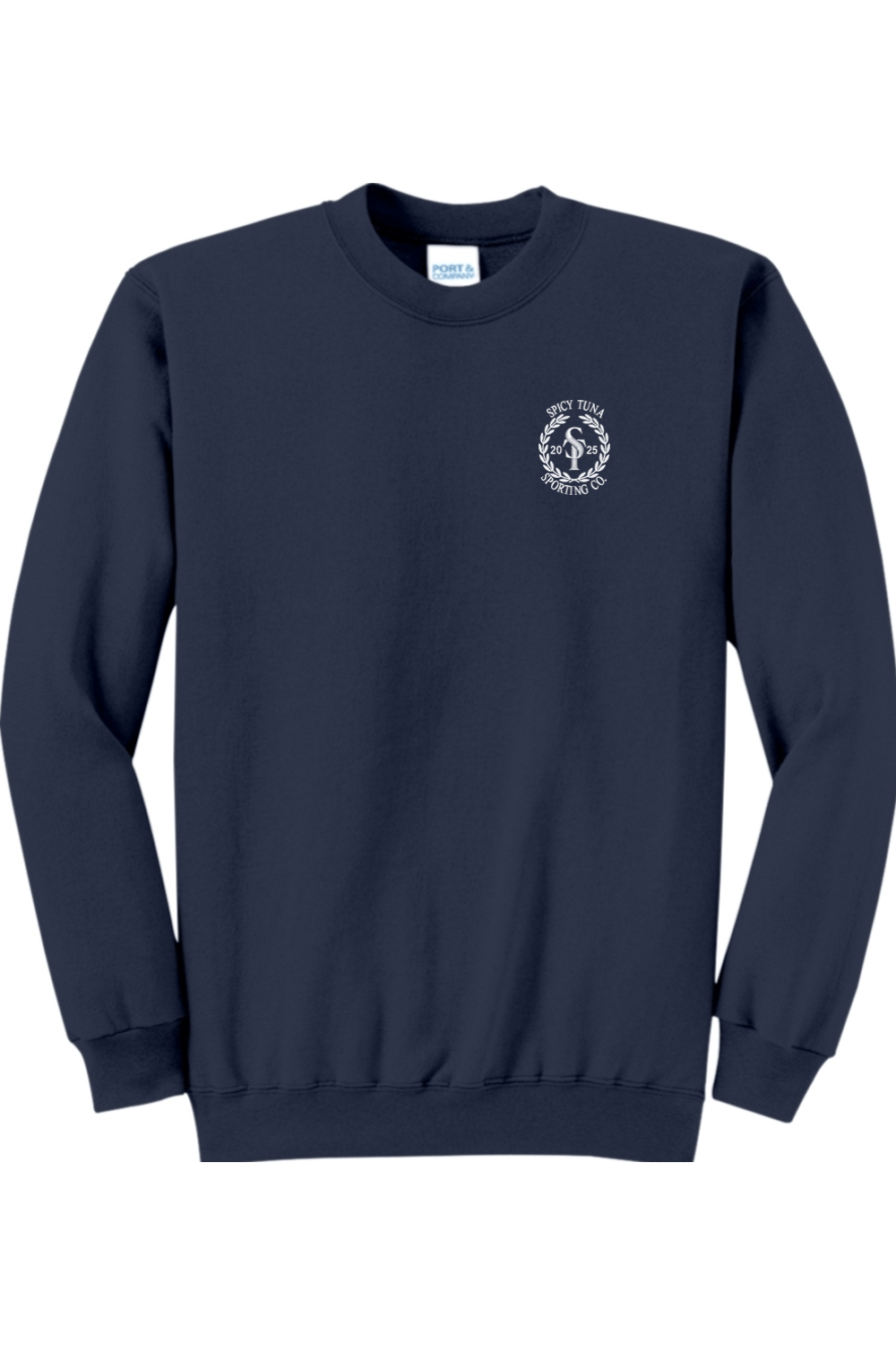Spicy Tuna Port & Company Core Fleece Crewneck Sweatshirt Signature Lacrosse