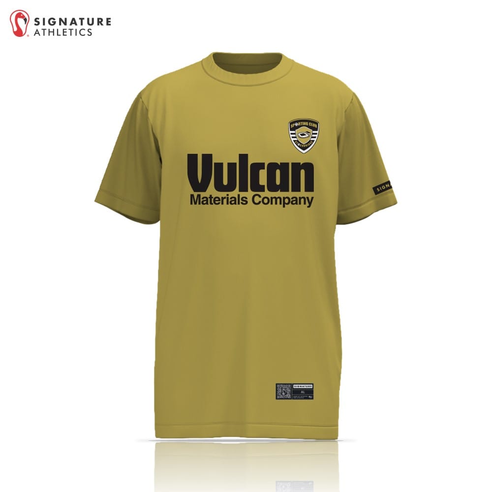 Sporting Club Stockbridge Men's Gold Short Sleeve Tech Tee Signature Lacrosse