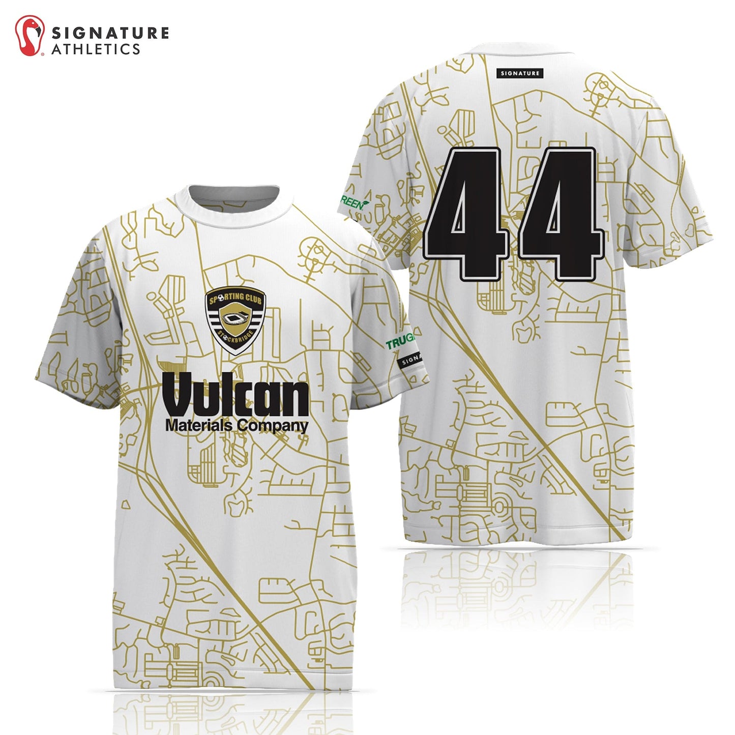 Sporting Club Stockbridge White Youth Short Sleeve Tech Tee: U6 Signature Lacrosse