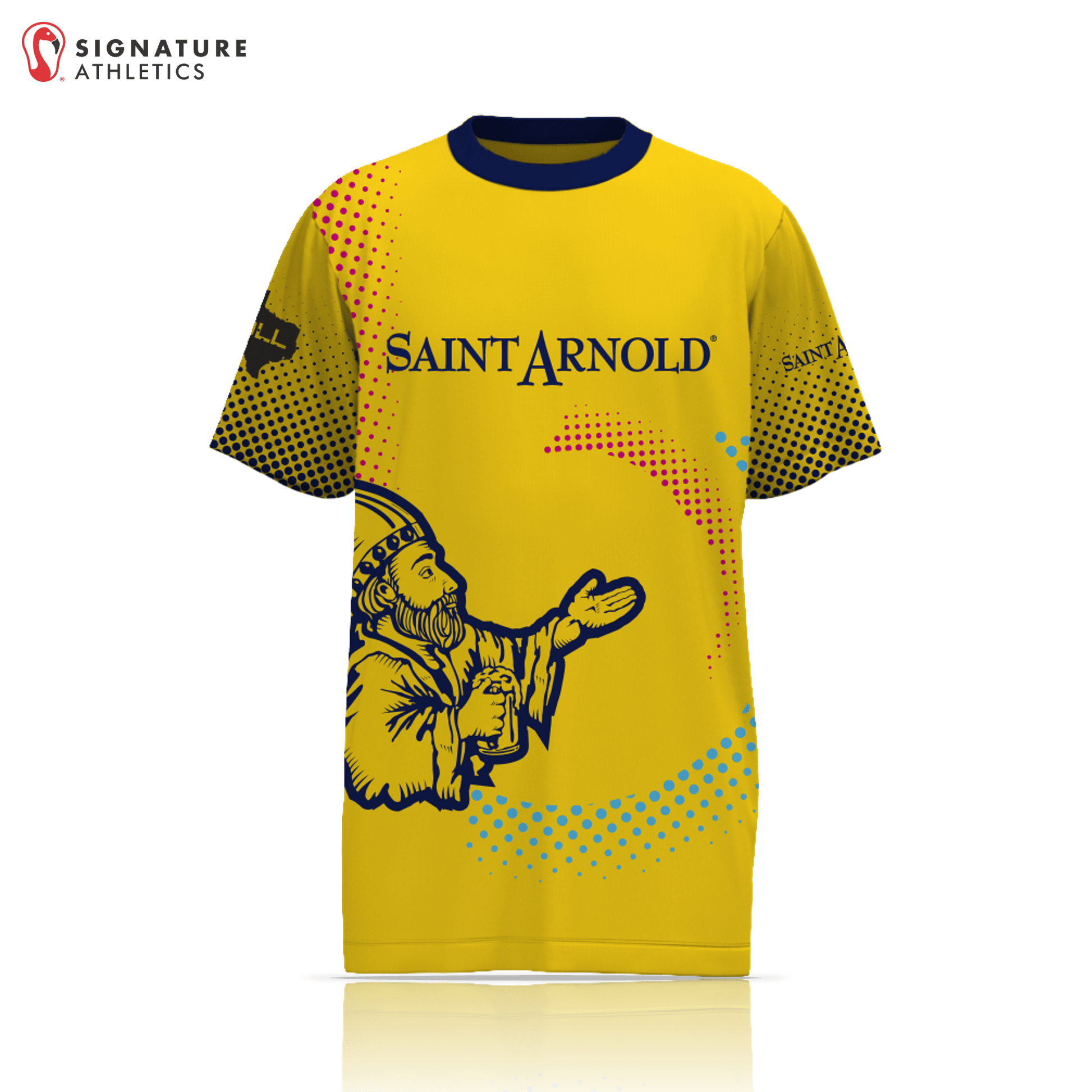 St Arnold Lacrosse Men's Yellow Short Sleeve Tech Tee Signature Lacrosse