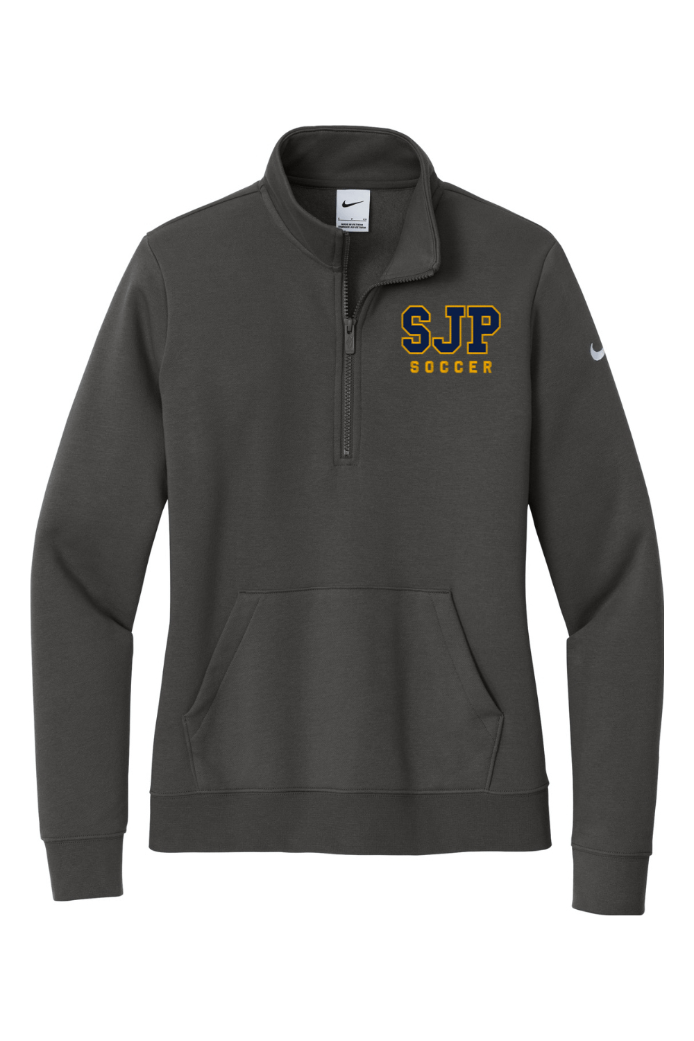 St Joseph Cockeysville Embroidered Nike Ladies Club Fleece Sleeve Swoosh 1/2-Zip Signature Lacrosse