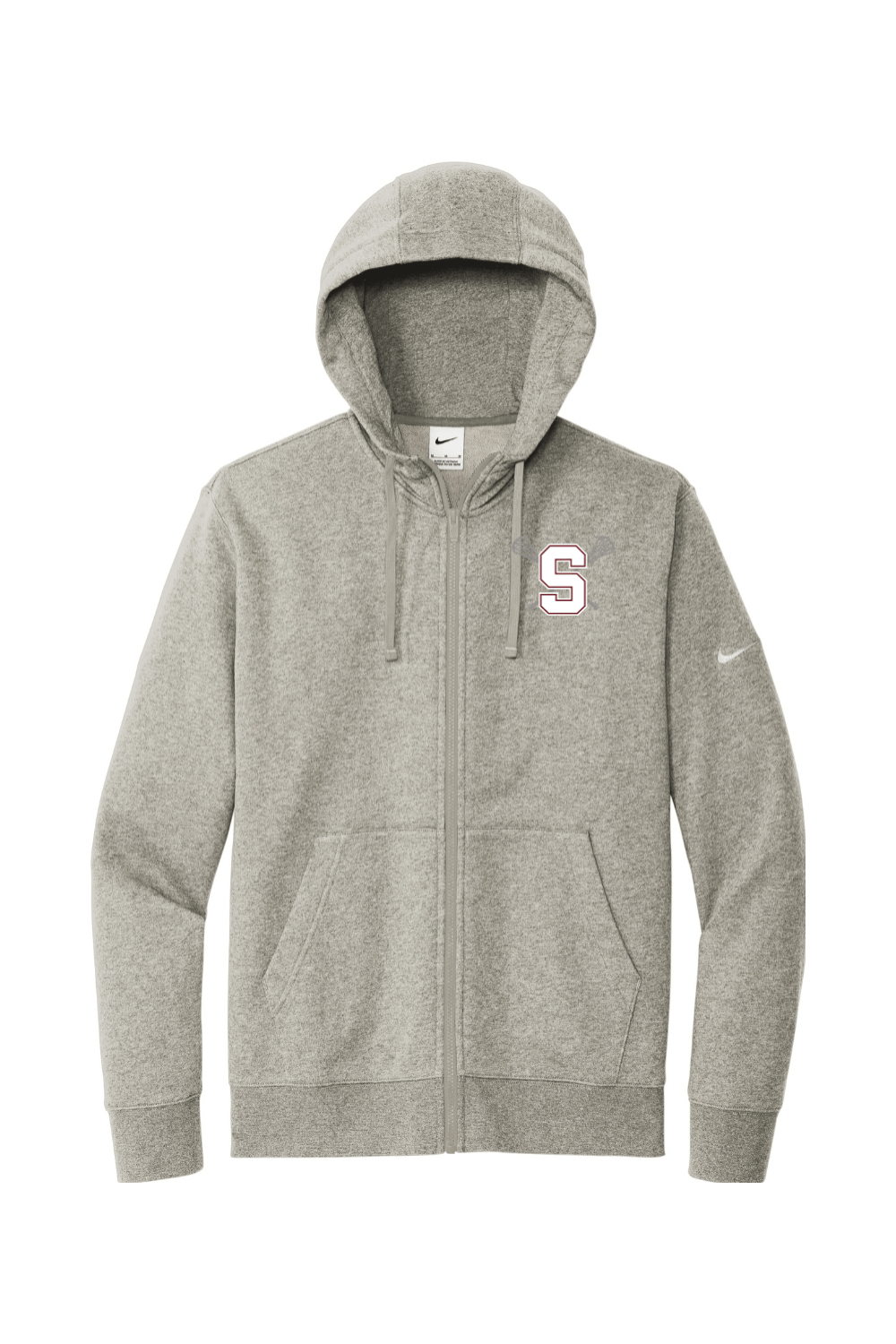 State College Lacrosse Fleece Sleeve Swoosh Full-Zip Hoodie Signature Lacrosse
