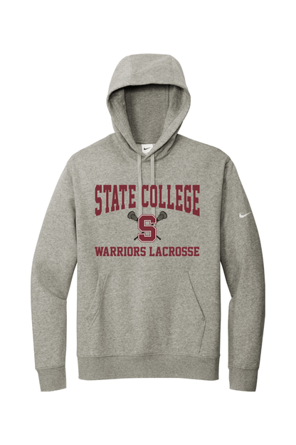 State College Lacrosse Fleece Sleeve Swoosh Pullover Hoodie Signature Lacrosse