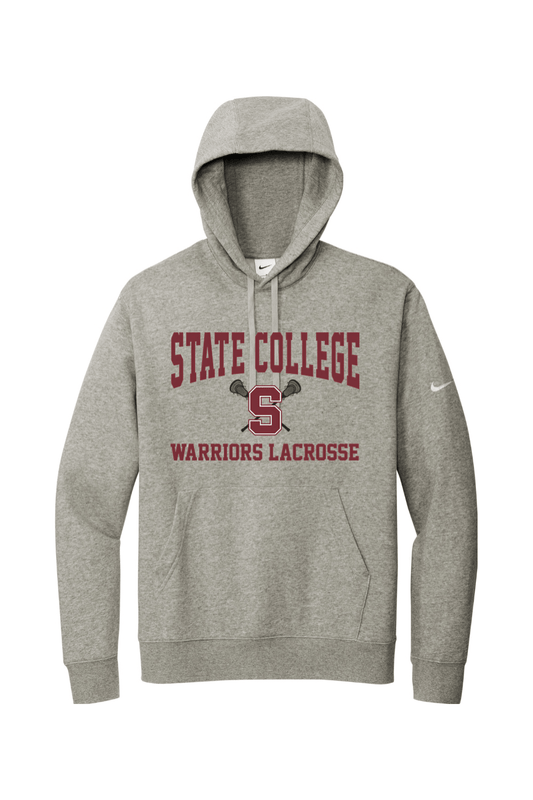 State College Lacrosse Fleece Sleeve Swoosh Pullover Hoodie Signature Lacrosse