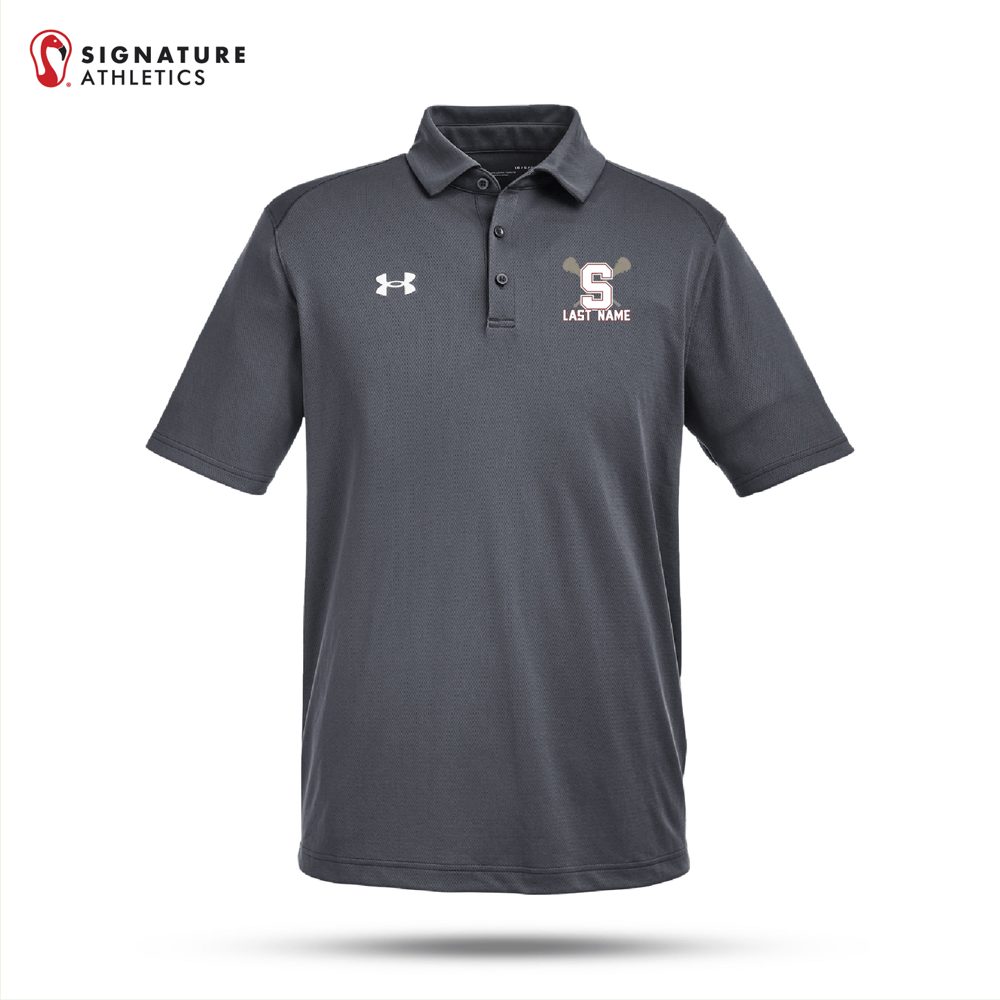 State College Men's Under Armour Men's Tech Polo: State College Signature Lacrosse