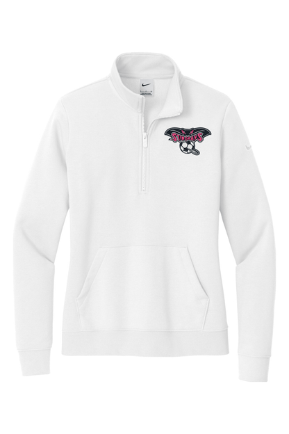 Stingrays Soccer Embroidered Nike Ladies Club Fleece Sleeve Swoosh 1/2-Zip Signature Lacrosse