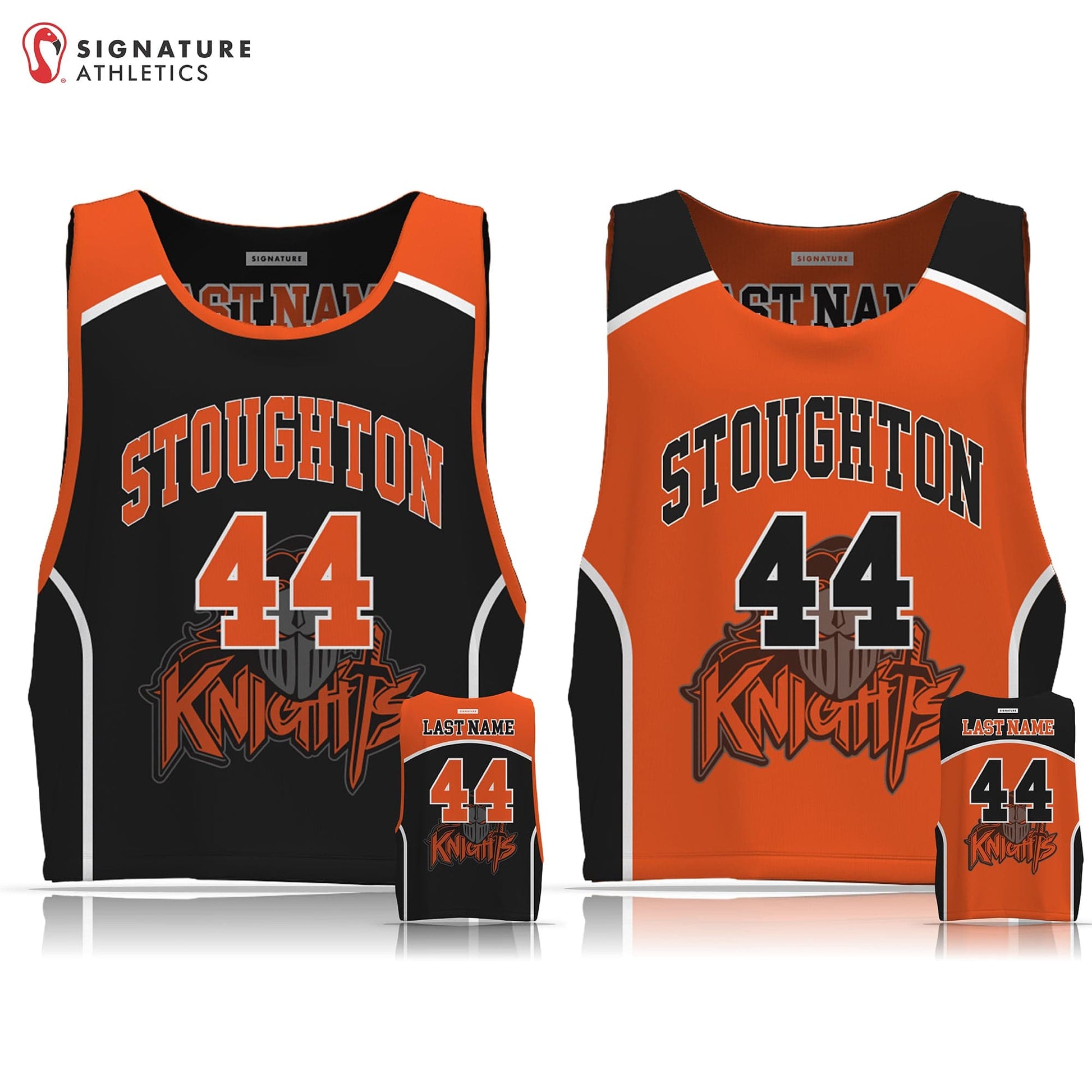 Stoughton Youth Lacrosse Men's Player Reversible Game Pinnie: Boys Grade 1/2 Signature Lacrosse