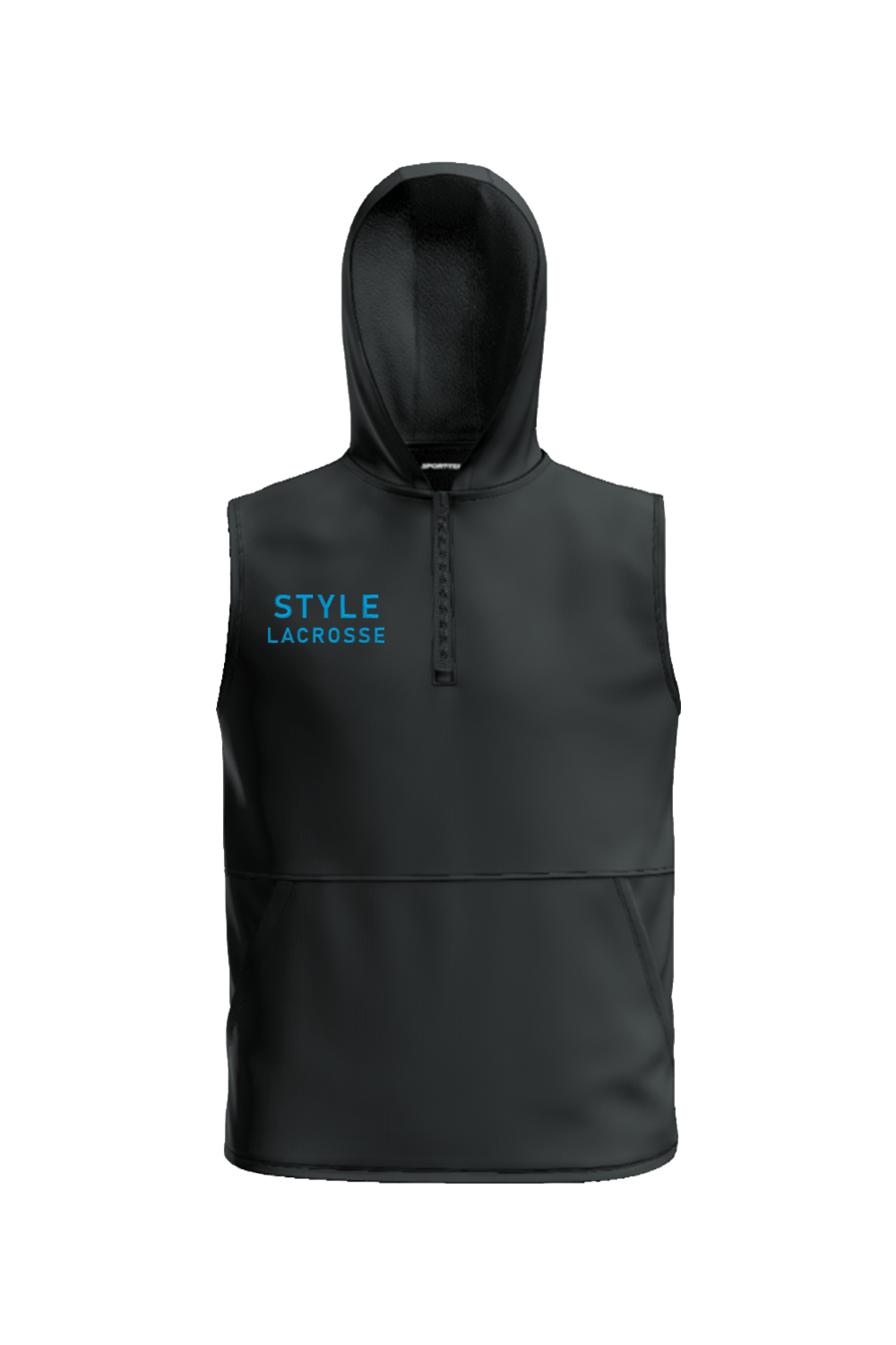 Style Lacrosse Stretch Sleeveless Hooded 1/4-Zip Signature Lacrosse