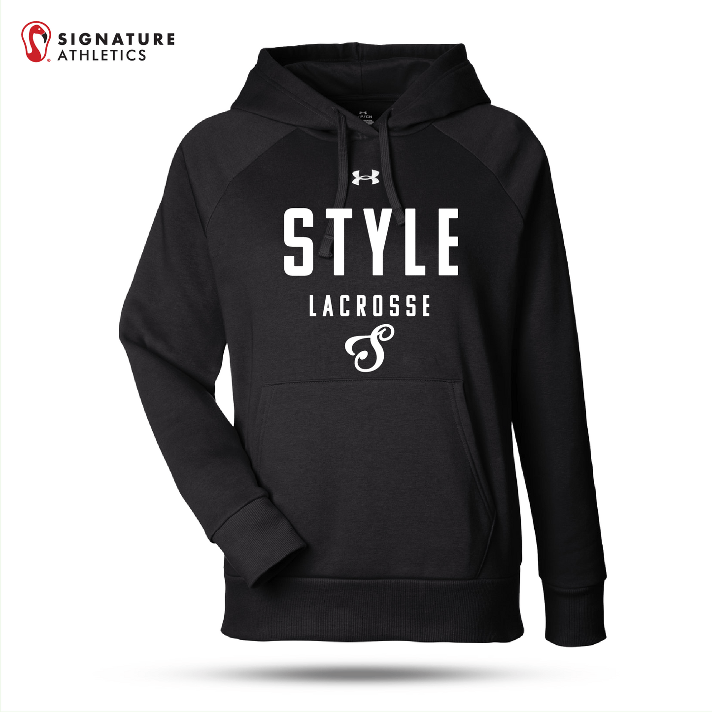 Style Lacrosse Women's UA Ladies' Rival Black Fleece Hooded Sweatshirt: Style Signature Lacrosse